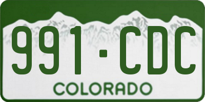 CO license plate 991CDC