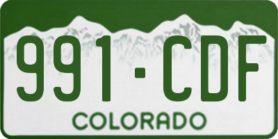 CO license plate 991CDF