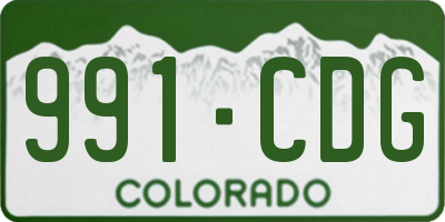 CO license plate 991CDG