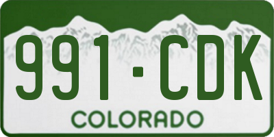 CO license plate 991CDK
