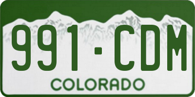CO license plate 991CDM