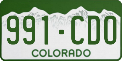 CO license plate 991CDO