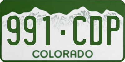 CO license plate 991CDP