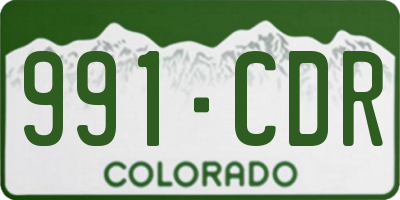 CO license plate 991CDR