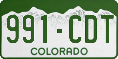 CO license plate 991CDT