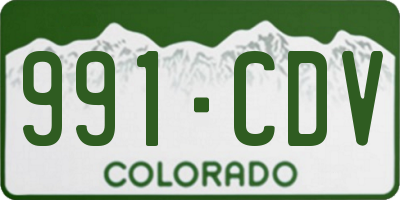 CO license plate 991CDV