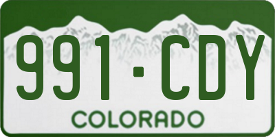 CO license plate 991CDY