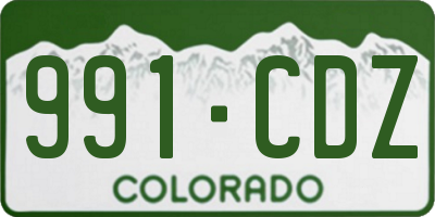 CO license plate 991CDZ