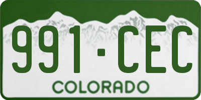CO license plate 991CEC