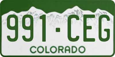 CO license plate 991CEG