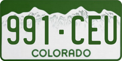 CO license plate 991CEU