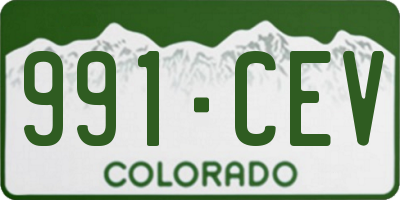CO license plate 991CEV