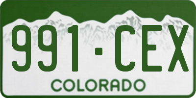 CO license plate 991CEX