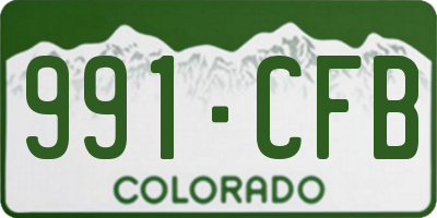 CO license plate 991CFB