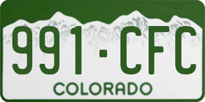 CO license plate 991CFC