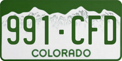 CO license plate 991CFD
