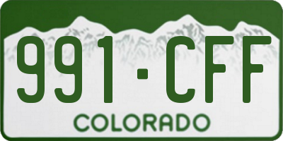 CO license plate 991CFF