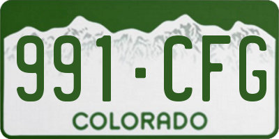 CO license plate 991CFG