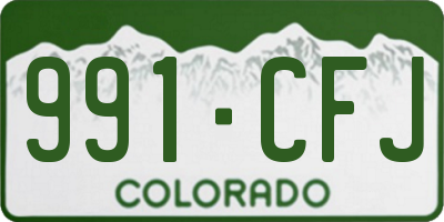 CO license plate 991CFJ
