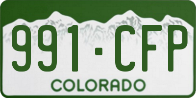 CO license plate 991CFP