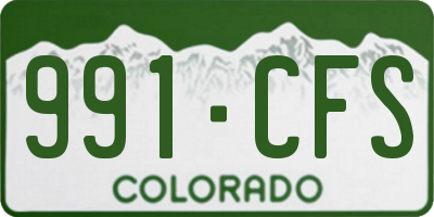 CO license plate 991CFS