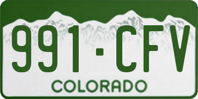 CO license plate 991CFV