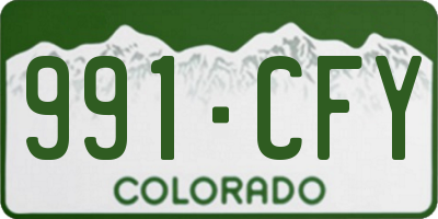 CO license plate 991CFY
