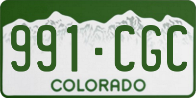 CO license plate 991CGC