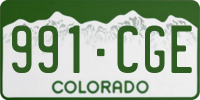 CO license plate 991CGE