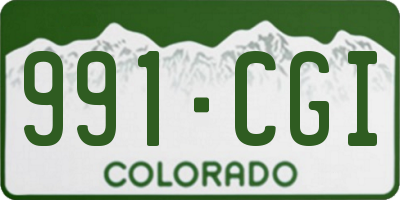 CO license plate 991CGI