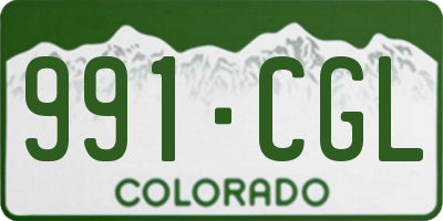 CO license plate 991CGL