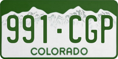 CO license plate 991CGP