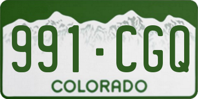 CO license plate 991CGQ