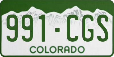 CO license plate 991CGS