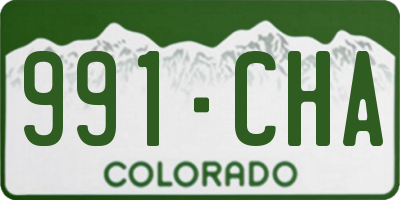 CO license plate 991CHA