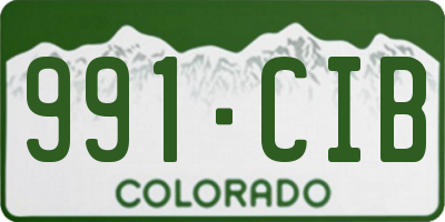 CO license plate 991CIB