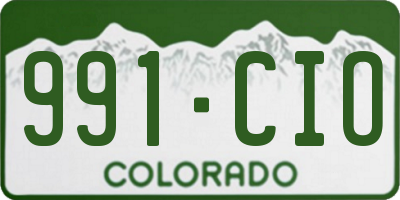 CO license plate 991CIO