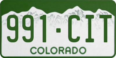 CO license plate 991CIT