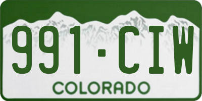 CO license plate 991CIW