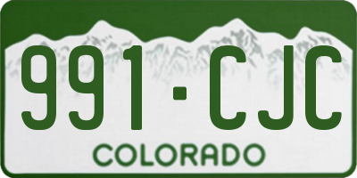 CO license plate 991CJC