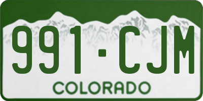 CO license plate 991CJM