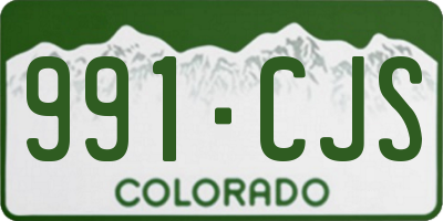CO license plate 991CJS