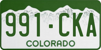CO license plate 991CKA