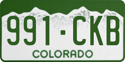 CO license plate 991CKB