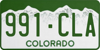 CO license plate 991CLA