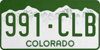 CO license plate 991CLB
