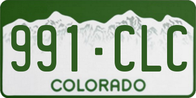 CO license plate 991CLC