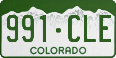 CO license plate 991CLE