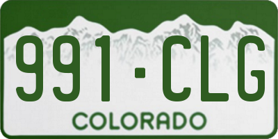 CO license plate 991CLG