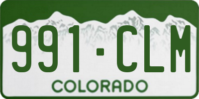 CO license plate 991CLM